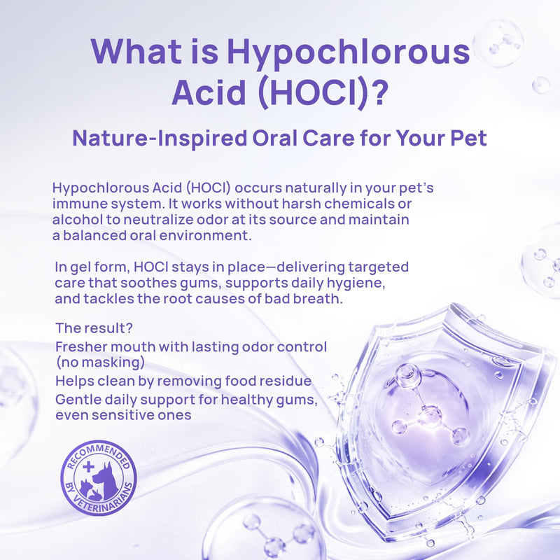 HICC PET Dog Dental Gel, Vet-Trusted Teeth Cleaning Gel for Dogs & Cats, Pet Breath Freshener, Maintains Gum Health, Natural Enzymatic Oral Repair Gel Kit, No Brushing Required, Non-Toxic. 2 fl oz 2.0 Fl Oz