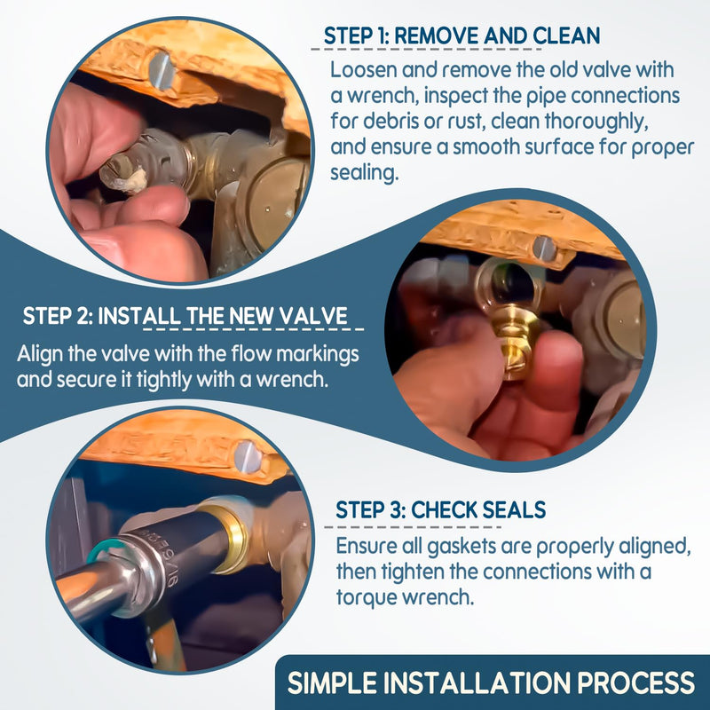12318 Stop-Check Valve Kit Fits for Moen Legend, for Monticello & Icon One-Handle Tub & Shower Faucets