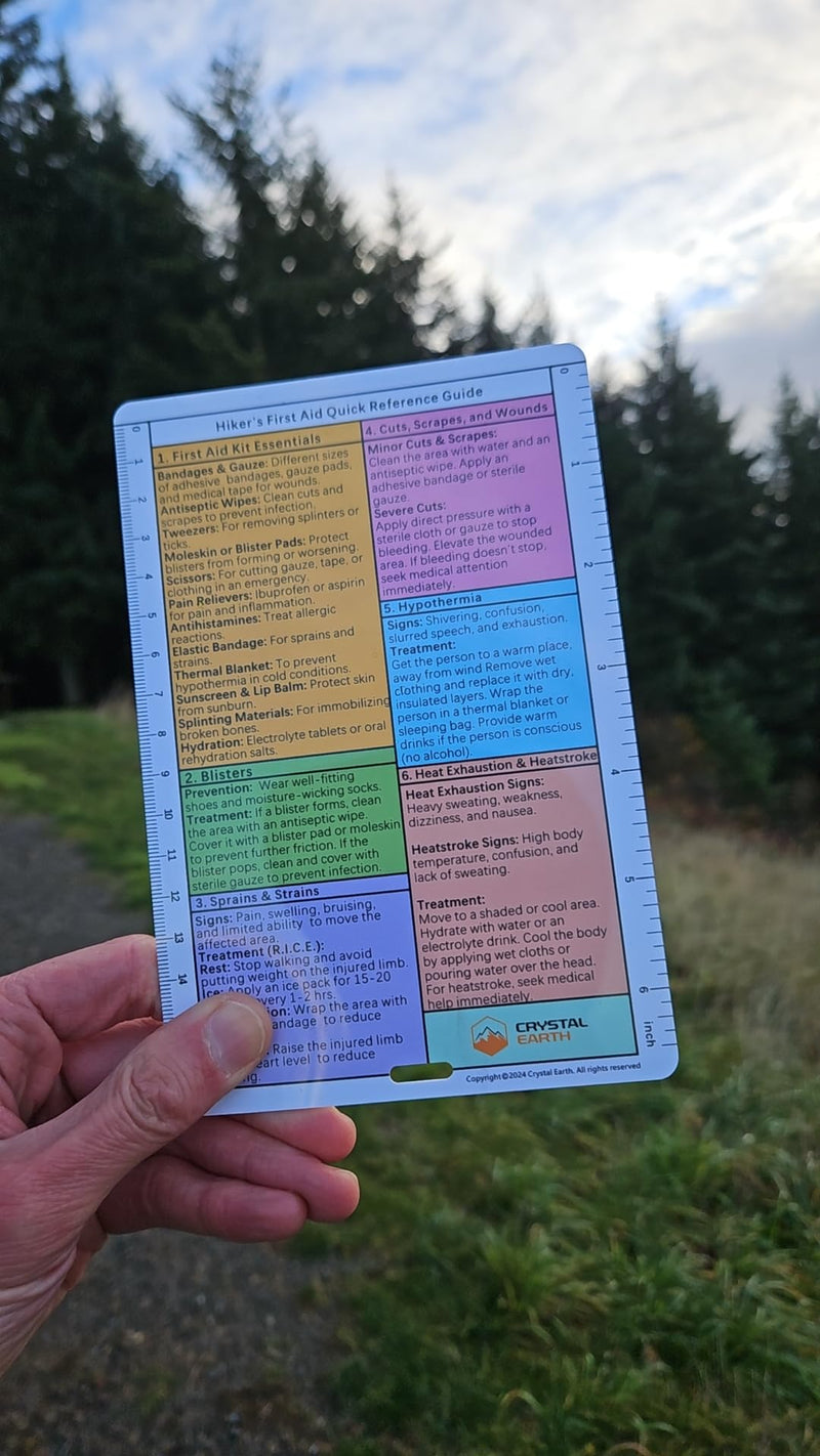 Crystal Earth Hiker's Quick Reference Guide for First Aid