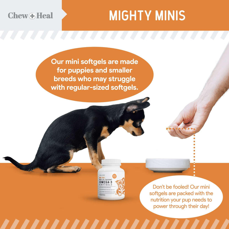 Wild Caught Omega 3 Fish Oil for Dogs - 300mg Softgel Capsules for Healthy Skin and Coat - 180 Dog Fish Oil Pills for Shedding, Dry Itching Skin, and Hot Spots - PawsPlanet Australia