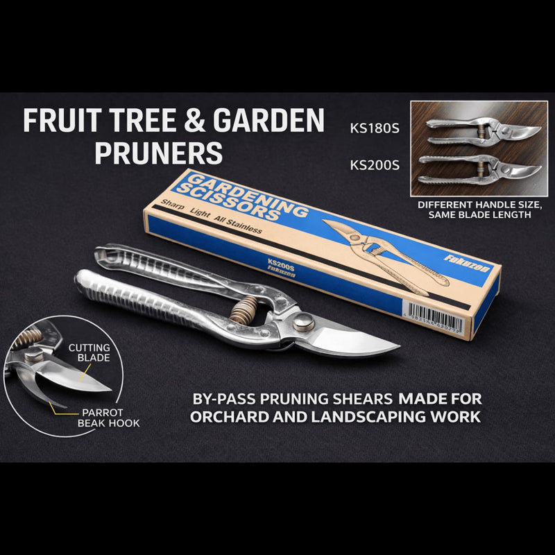 Made in Japan Pruning Shears – Japanese Craftsmanship, Sharp & Durable, Ergonomic Comfort for All-Day Use, Co-Developed with Agricultural Professionals (Orchard & Fruit Tree) (7.1 in (180mm)) 7.1 in