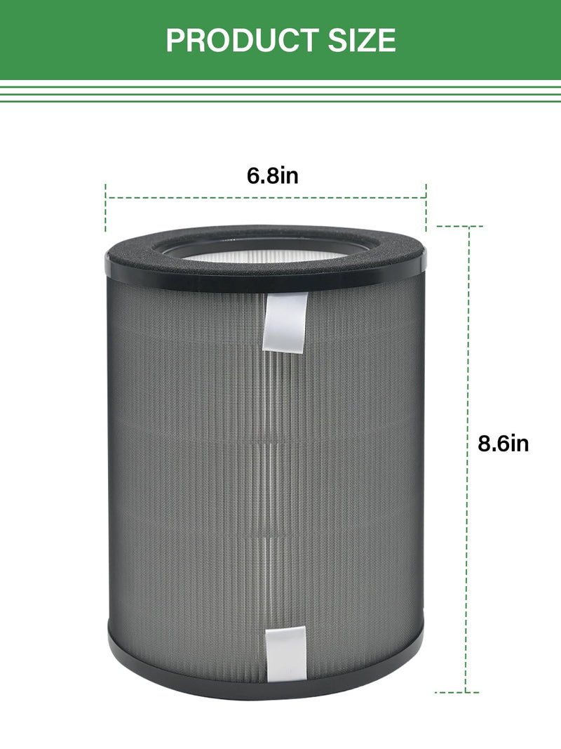 2 Pack DR-HPA019 Replacement Filter Compatible with Dreo Air Purifier Tower Fan MC710S, DR-HTF010S, 2-in-1 High-Efficiency Filtration Replacement Filter
