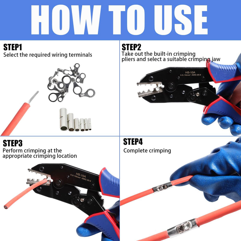 Wirefy 100 PCS Non Insulated Butt Connectors Kit - Butt Splice Connectors - Uninsulated Crimp Wire Connectors - 24-8 AWG | Uninsulated Butt Connector | Wire Butt Connectors 100 PCS - 24-8 AWG