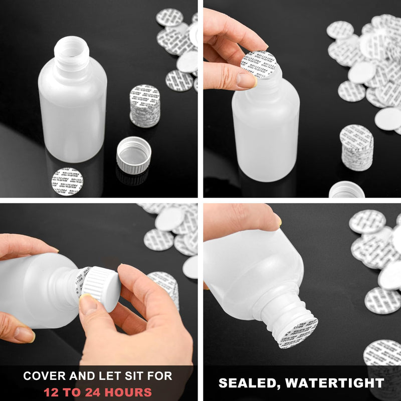 600PCS 1.06in (27MM) Pressure Sensitive Seals,Cap Liners, Bottle Seal,Foam Safety Tamper Resistant Sealing Waterproof Gasket for Cosmetic Plastic Glass Bottle Flask Jar Lid Case Canning Vials