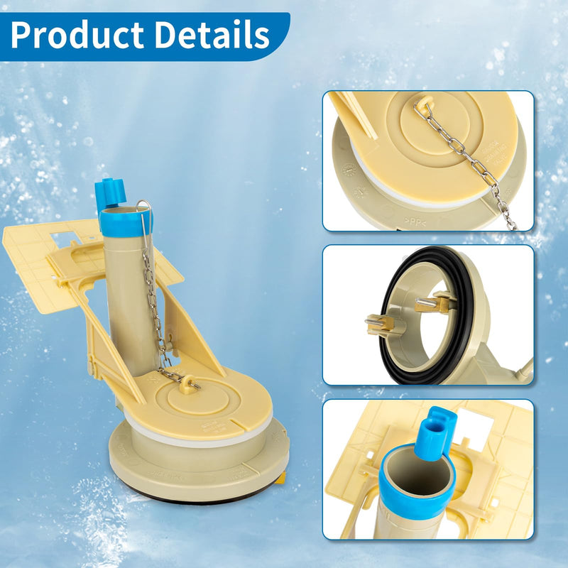 Toilet Flush Valve Compatible with To To THU series One Piece Toilets,3 Inch Flush Hole Toilet Tank Drain Valve Flusher Replacement