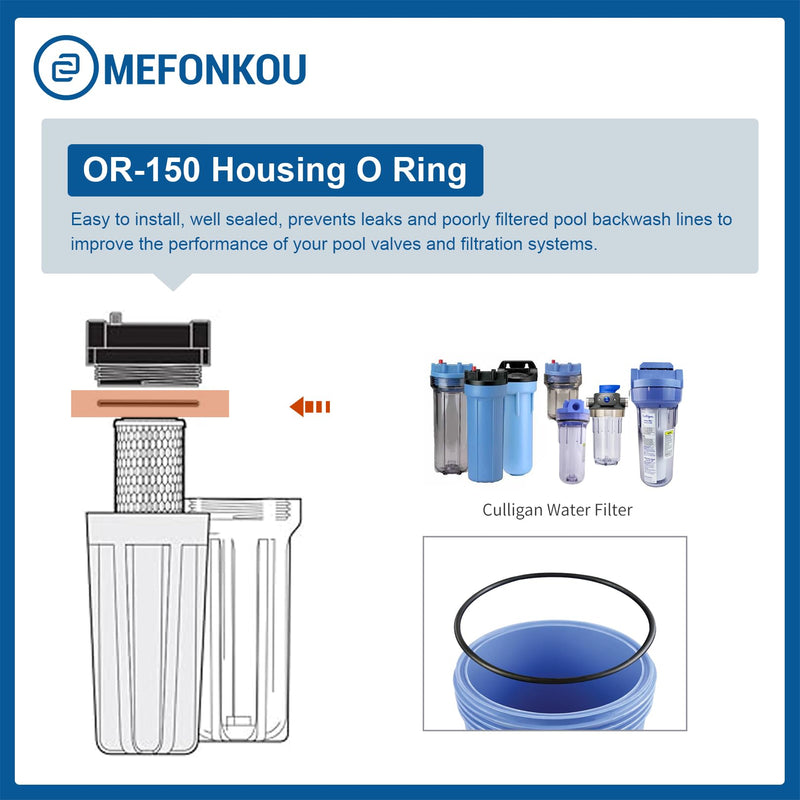 OR-150 Housing O Ring Seal for Culligan Water Filter Replacement Model WH-S200-C, 3WH-STD-S01, HDG2VS4 (4/Pack)