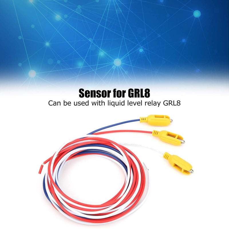 Walfront Liquid Water Level Sensor Liquid Level Probe Sensor for GRL8 Relay Blue 1.5 Meter + Red 3 Meter + White 3.5 Meter