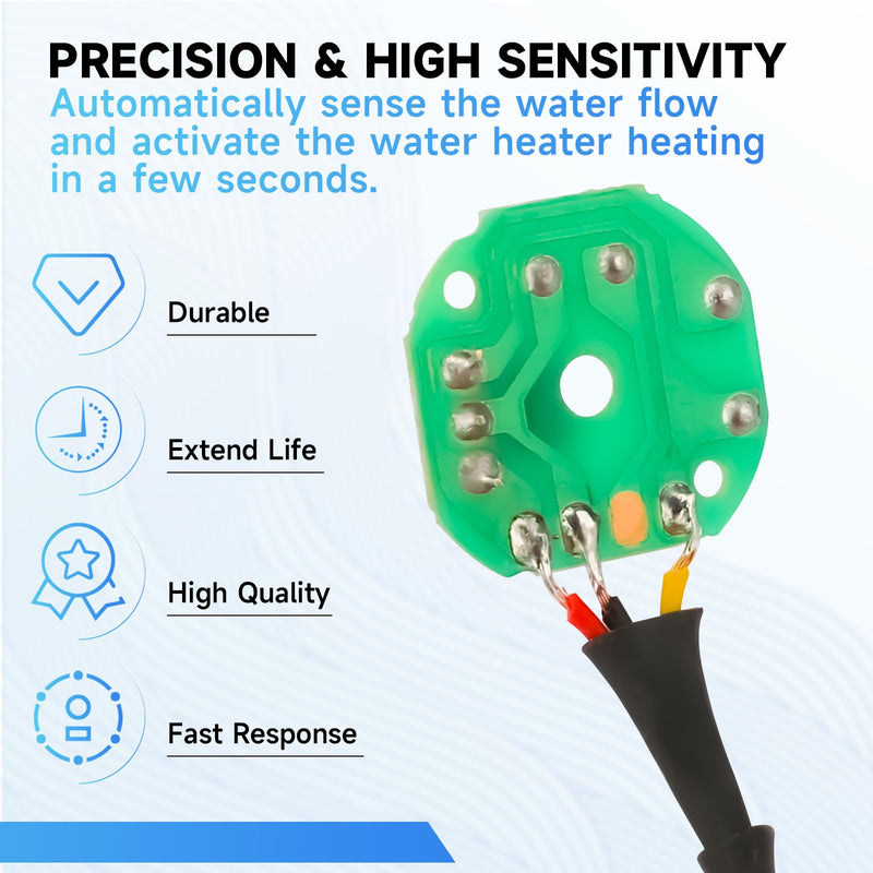 FSA NFSML Flow Sensor Assembly for EcoSmart Eco 8 & 11 Electric Tankless Water Heaters, Water Flow Meter Replacement for Eco Smart Water Heating Accessories Part