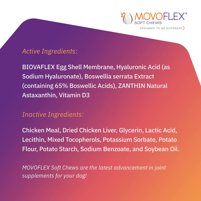 MOVOFLEX Joint Support Soft Chews for Small, Medium and Large Dogs 1 Pack (60 count) - PawsPlanet Australia