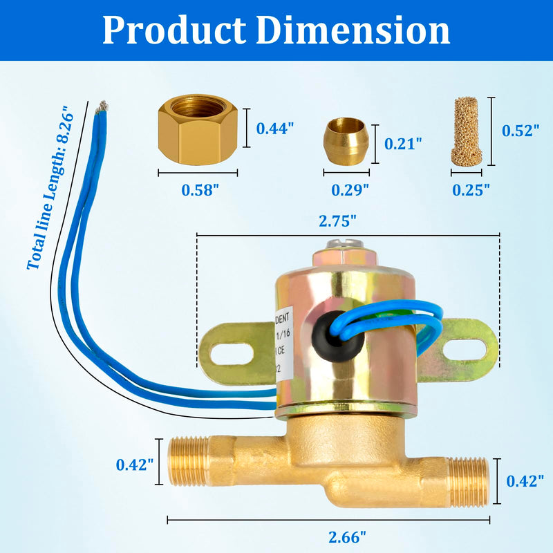 4040 Solenoid Valve for Humidifier - 24V Water Valve Compatible with April aire Whole House Humidifier Models 400 500 600 700 220 224 - Replaces B2015-S85 B2017-S85, Blue