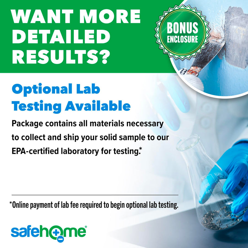 Safe Home® Lead in Solids Combo Test Kit – 10 DIY Swabs + Optional Testing at our EPA Certified Lab – Made in the USA for Homeowners & Contractors – (1 Pack) 1