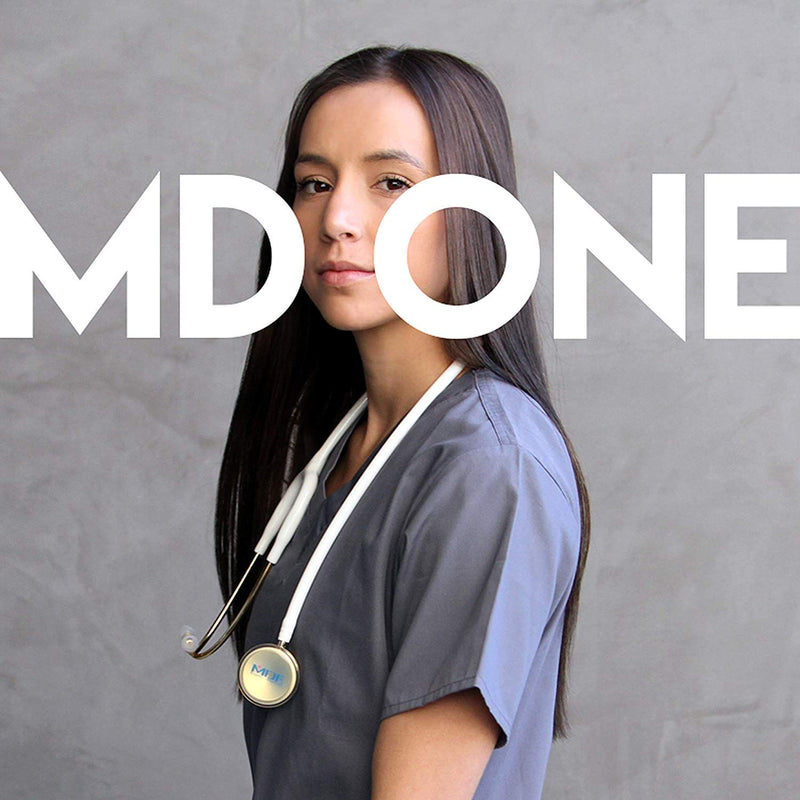 MDF Instruments, MD One Stainless Steel Stethoscope, Adult, Black Tube, Black Chestpieces-Headset, MDF777BO All Black