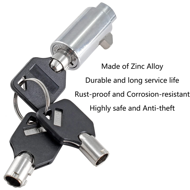 2 Set Vending Machine Lock and Key (Keyed Alike), High Security Tubular Keyway Soda Machine Locks