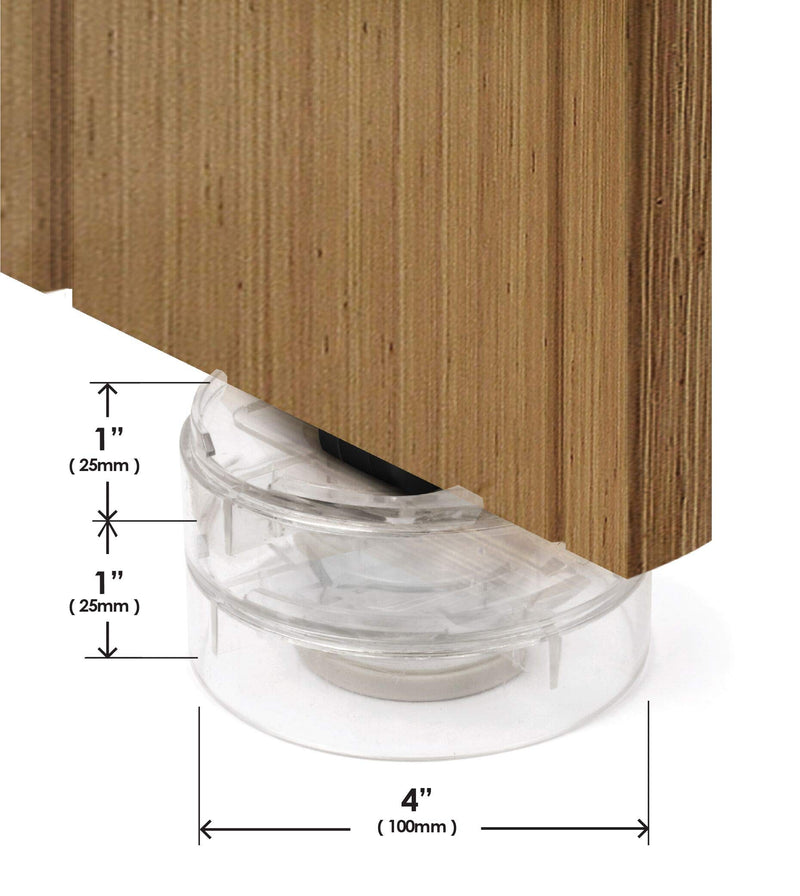 Slipstick CB658 Stack-Its 1 Inch Adjustable Bed Risers/Furniture Risers (Set of 8) Lifts Height 1", 2", or 3" When Stacked - Clear Heavy Duty Raisers 4" W x 1" H