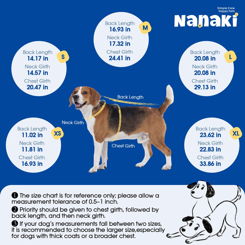 Nanaki Lightweight Noise Reduction Thunder Vest for Dogs Anxiety Calms Dog | Gentle pressure,Reflective strip,adjustable,Ideal for sleep & grooming, storm, fireworks, Ease car rides,separation anxiety Grey X-Large