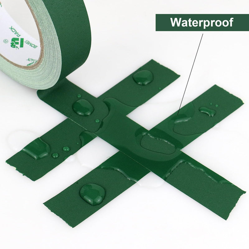 BOMEI PACK Dark Green Gaffer Tape, Matte Non-Reflective, 1inch x 20yds No Residue Hand Tear Self-Adhesive Tape for Labeling, Cable, Stage, Photo Studio, Painters and Duct Repair, 3 Pack 1in*20y (Pack of 3)