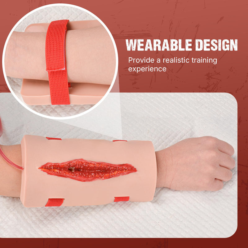 Wearable Wound Packing Trainer, Stop the Bleeding Training Kit, Laceration Wound Trainerfor Wound Dressing Training