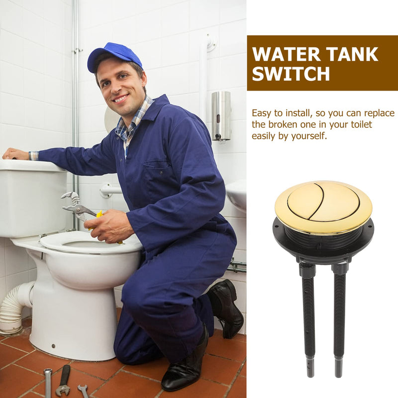 Angoily Dual Flush Valve Replacement Kit for 2-Piece Toilets, Universal Toilet Repair Kit with Push Button, Fill Valve, Gasket & Bolts,Compatible with Glacier Bay Household Accessory Replacemen