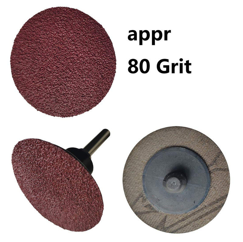 Sanding Discs 50 pcs Set, 2-inch roll Lock disc with 1/4 inch Holder, Surface Conditioning Discs for die Grinder Surface Strip Grind Polish Burr Finish Rust Paint Removal