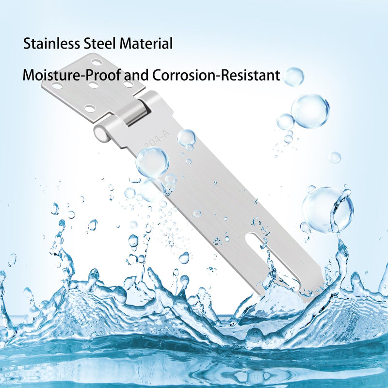 2Pcs Door Locks Hasp Latch,5 Inch 304 Stainless Steel Safety Packlock Clasp Hasp Lock Latch,Hinge Lock Padlock with Screws for Gates,Doors,Cabinets, Closets and More 5INCH with CODE LOCK