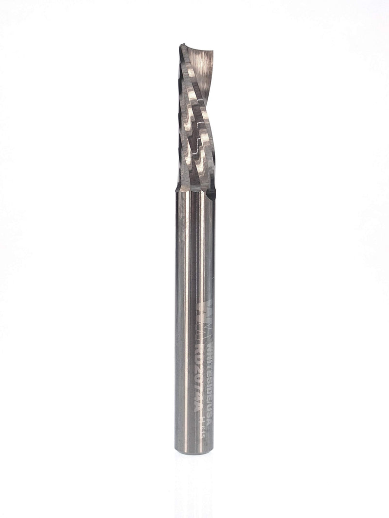 Whiteside Router Bits RD2074A Single O-Flute with Spiral Down Cut 1/4-Inch Cutting Diameter and 3/4-Inch Cutting Length