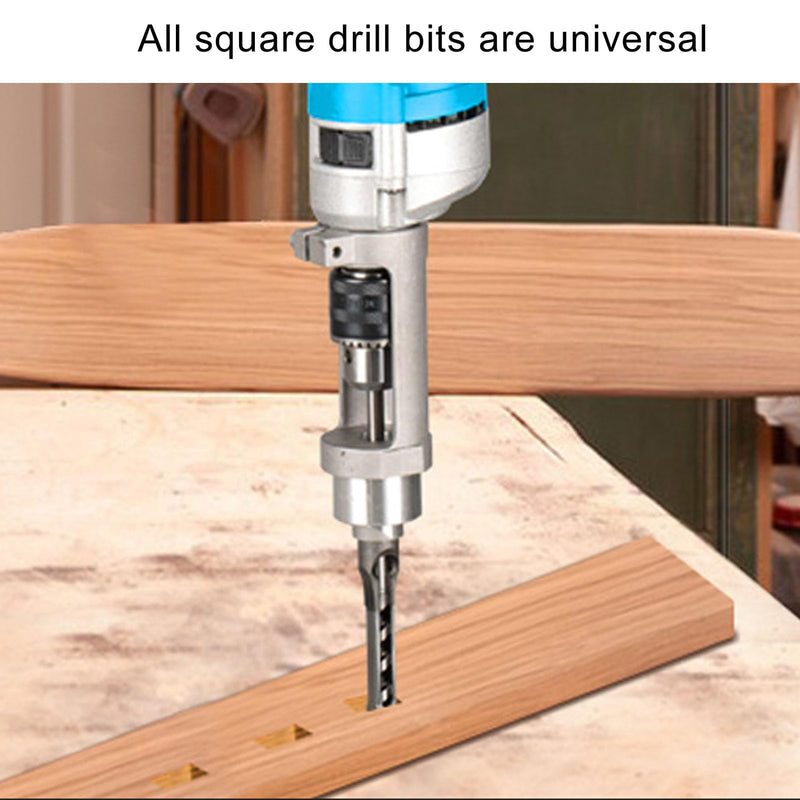Square Hole Drill Bit Adapter Efficient Woodworking Tool for Mortise and Tenon Joints Aluminum Alloy 38 to 43mm Drill Chucks