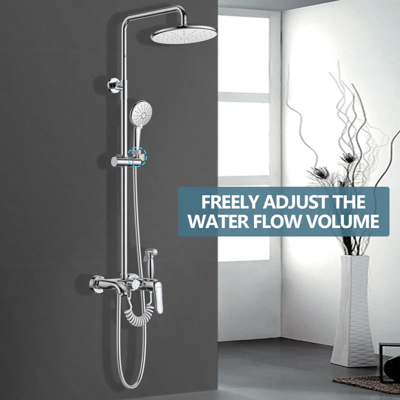 2 Pack Flow Control Valve Shower Heads, Adjustable Shut off Valve with Metal Handle Lever Water Flow Regulator, for Hand Shower Bidet Sprayer 2