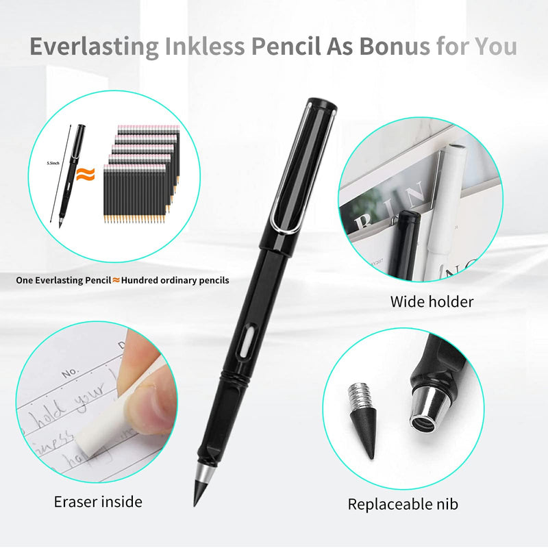 Server Book for Waitress with Everlasting Pencil, Money Pocket Leather Wallet Booklet, Guest Check Receipt Holder Presenters, Waiter Accessories Fit Server Apron, Trippy Eye