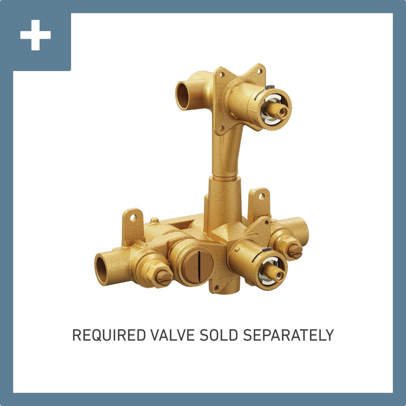 Moen Kingsley Chrome Moentrol Shower Valve with 3-Function Integrated Diverter Valve Trim, Valve Required, T4111 1 Count