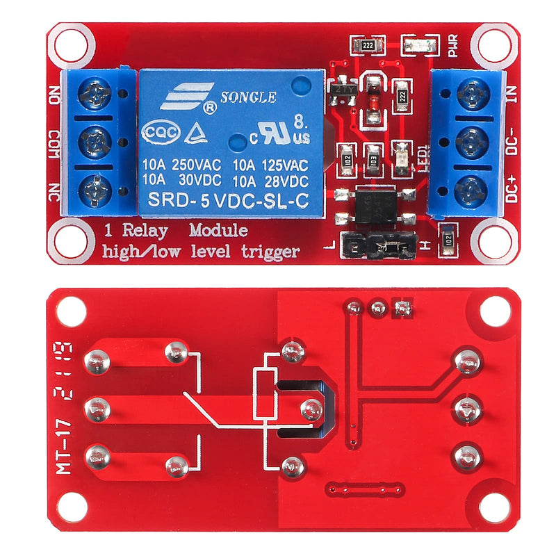 DIANN 12pcs DC 5V Relay Module 1 Channel Relay Board with Optocoupler Support High/Low Level Trigger