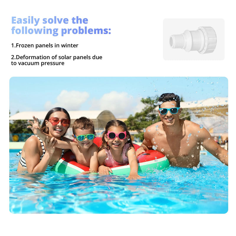 3/4" Vacuum Relief Valve Pool Solar Panels Compatible for Heliocol and Sunstar Panels, PVC Vacuum Relief Valve Fit for Heliocol Solar Swimming Pool Heating Systems (White)
