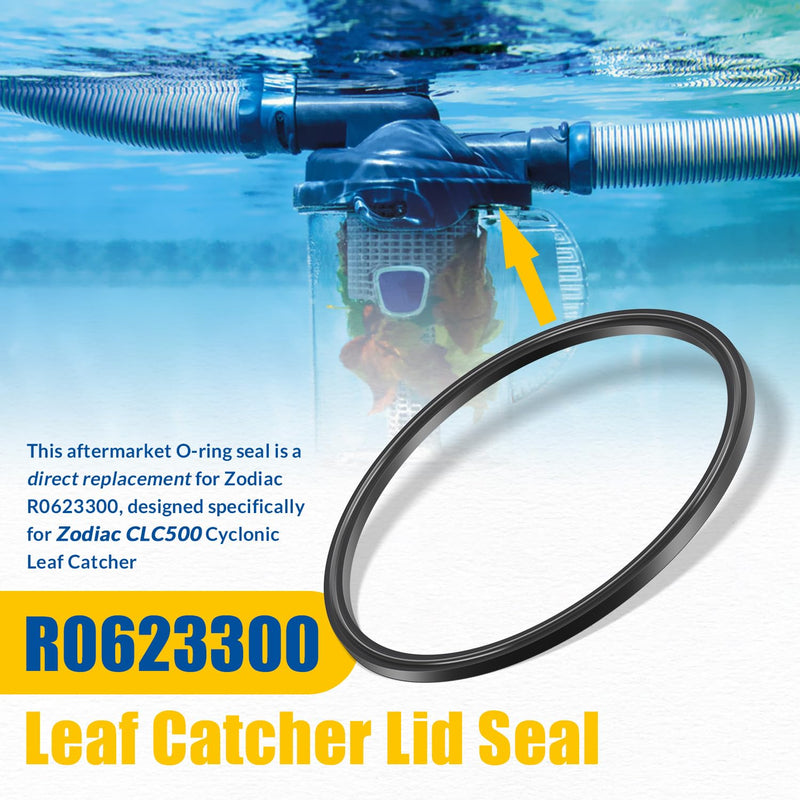 R0623300 O-Ring Seal and R0623400 Relief Valve, Replacement Parts for Zodiac CLC500 Cyclonic Leaf Catcher, Durable Rubber (2-Pack)