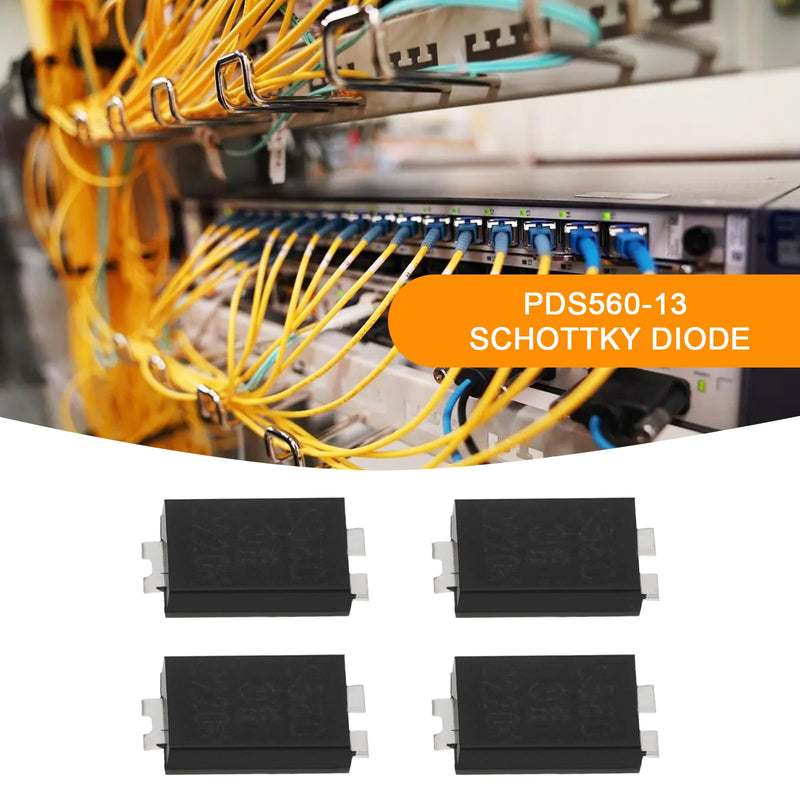 5 Pcs 2 Pins Schottky Diodes Rectifiers Diode PDS560-13 Replacement Part 60 V 5ASuitable for Security Equipment, Network Communication, PowerDI 5