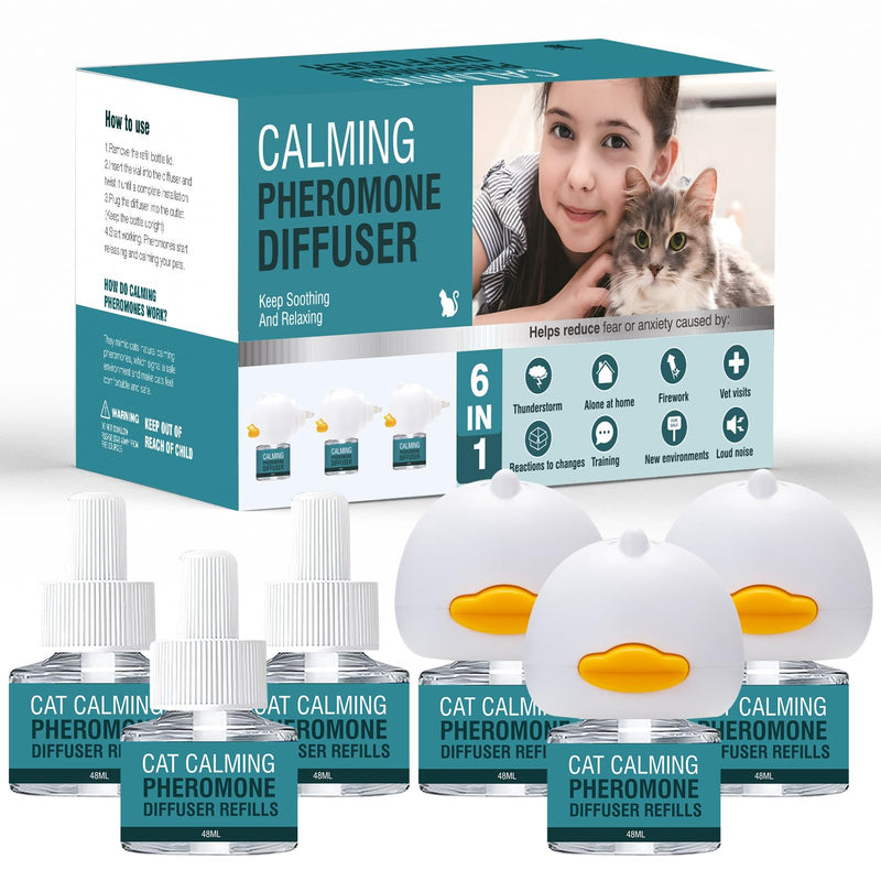 Calm Relaxing Pheromone for Cats kit 48ml Refill Fits All Common Diffuser Plug in