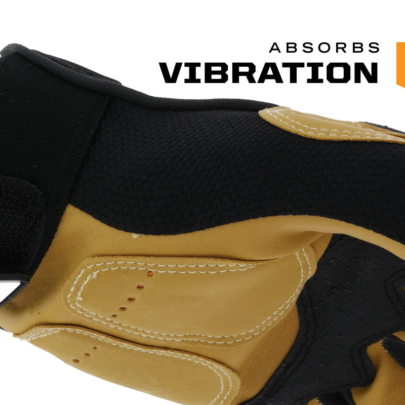 Mechanix Wear Material4x M-Pact Gloves - Abrasion-Resistant Gloves for Hand Safety - Machine Washable - Breathable - Secure Fit - Tear-Resistant - Durable - Brown/Black - Medium