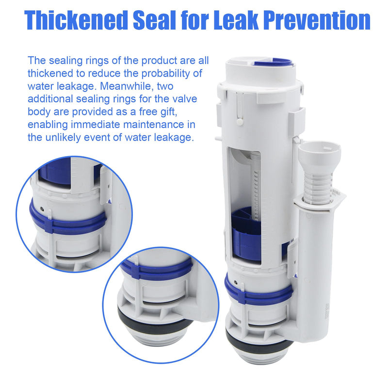 Toilet Dual Flush Valve Replacement kit, Toilet Parts for Geberit & Kohler, Universal Tank Spare Kits with Top Push Button, Easy to Install,2-Inch(11" Height)