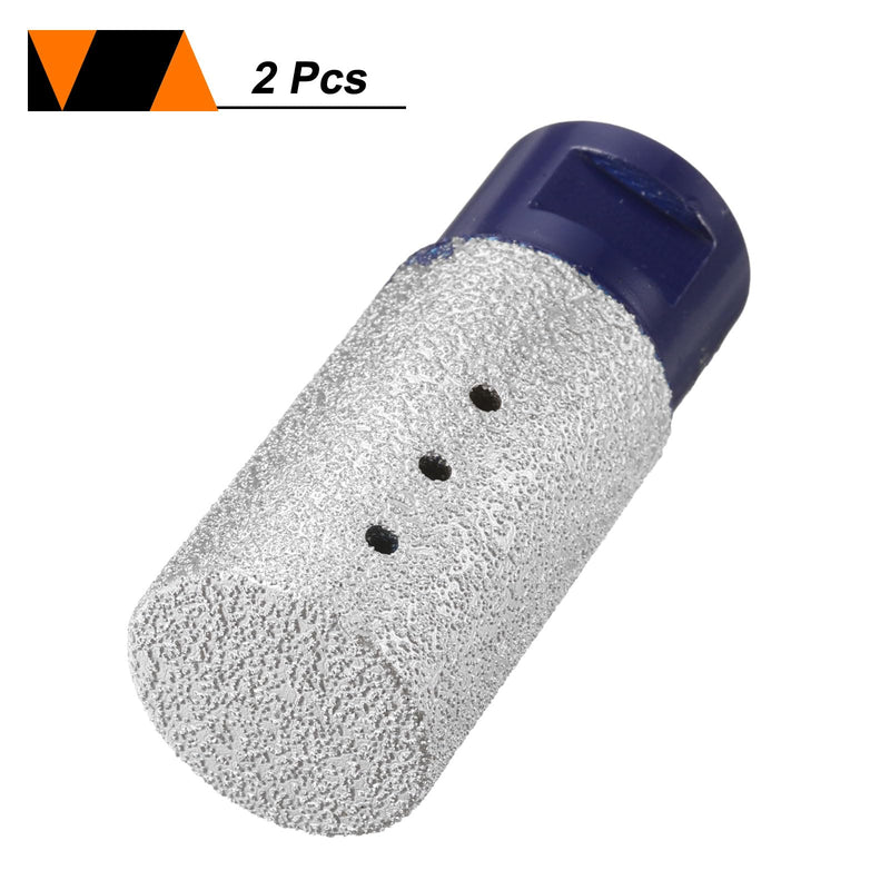 HARFINGTON 2pcs Diamond Finger Milling Bits 30mm (1-3/16") Dia M14 Thread Diamond Milling Bit for Enlarging Shaping Existing Holes in Porcelain Ceramic Tile Marble, Blue 30mm (1-3/16") 2
