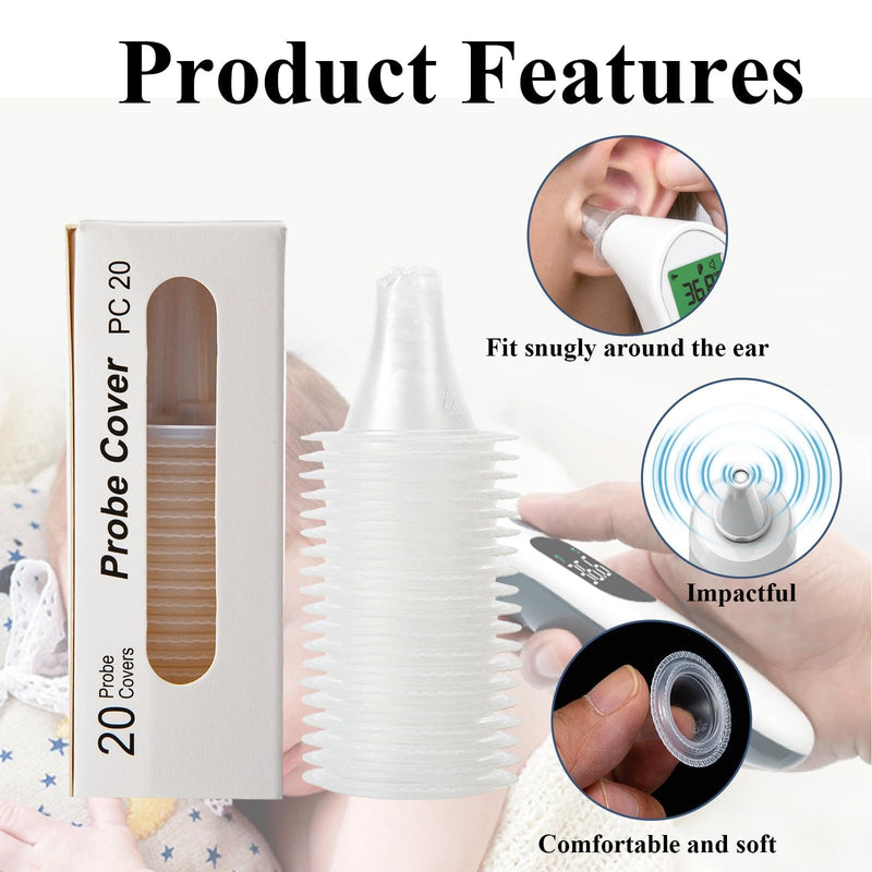 1000Pcs Ear Thermometer Probe Covers,Lens Filters,Thermometer Covers Disposable, Hygienic Probe Covers for Digital Thermometer, Compatible with Braun Models Digital Disposable Covers 1000