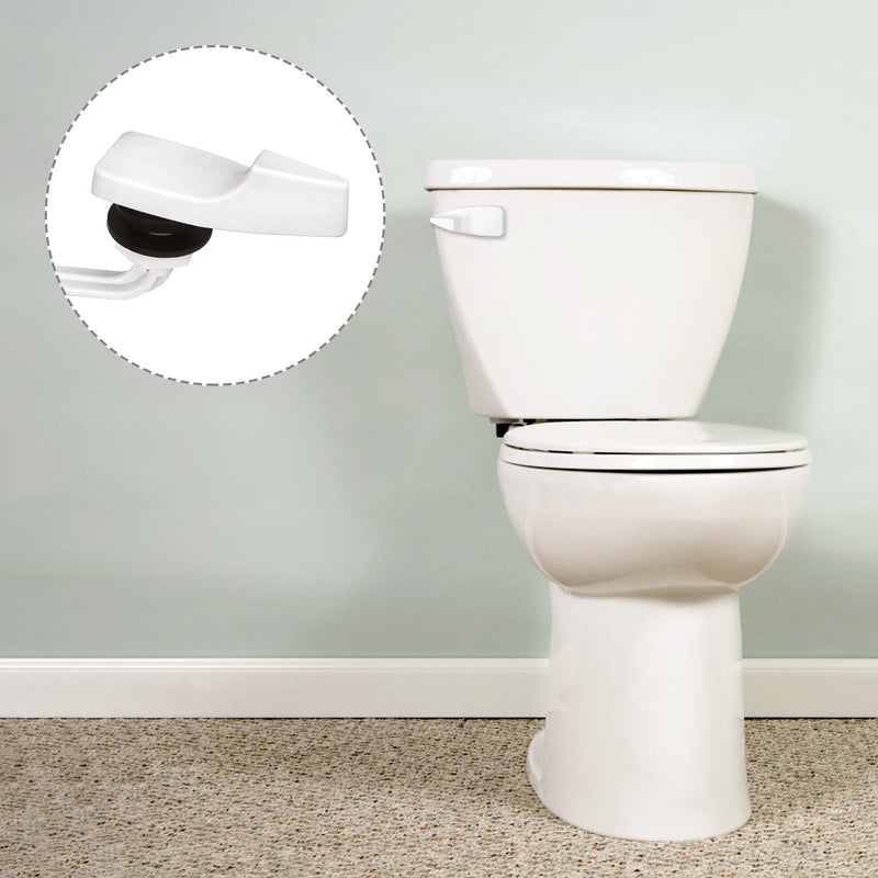 Lydia's Deal Toilet Handle Replacement Kit, Universal Front Mount Toilet Tank Flush Lever Replacement Handle, Toilet Tank Trip Lever, Easy to Install, Toilet Repair Kit, White Plastic Front Mount-2