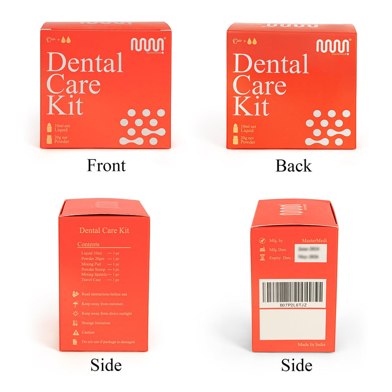 mastermedi Zinc Oxide Eugenol Cement Dental Care Kit Glue For Crowns & Bridges Filling - NewNest Australia