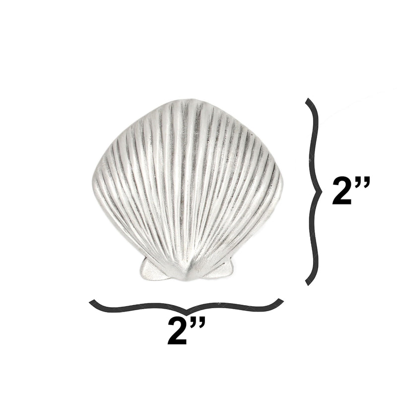 Seashell Cabinet Knob (Medium) | Artist Pewter Collection | Kitchen, Bedroom, Living Room, Bathroom Cabinets and Drawers Hardware 1 Medium
