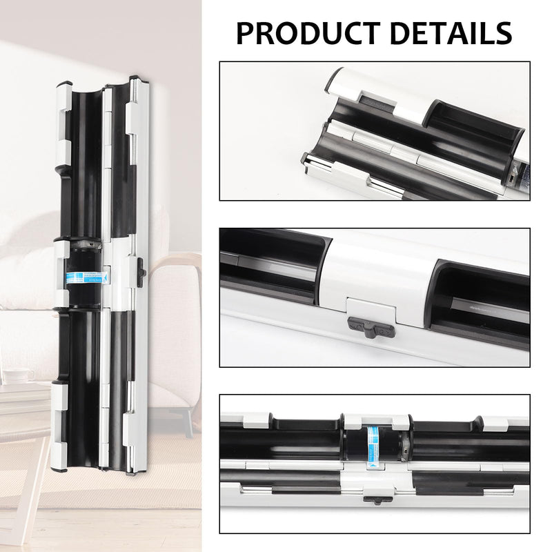 French Door Security Keyless French Patio Door Security Lock Aluminum Alloy Double Door Easy Install Double Door Handle Lock Only Works with 2 Horizontal Handles (with Alarm) White with Alarm