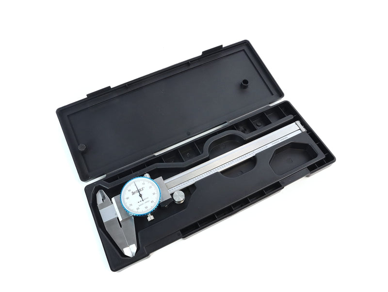 6" SAE Dial Calipers Accurate to 0.001" per 6" Hardened Stainless Steel for Inside, Outside, Step and Depth Measurements SAEDC-6