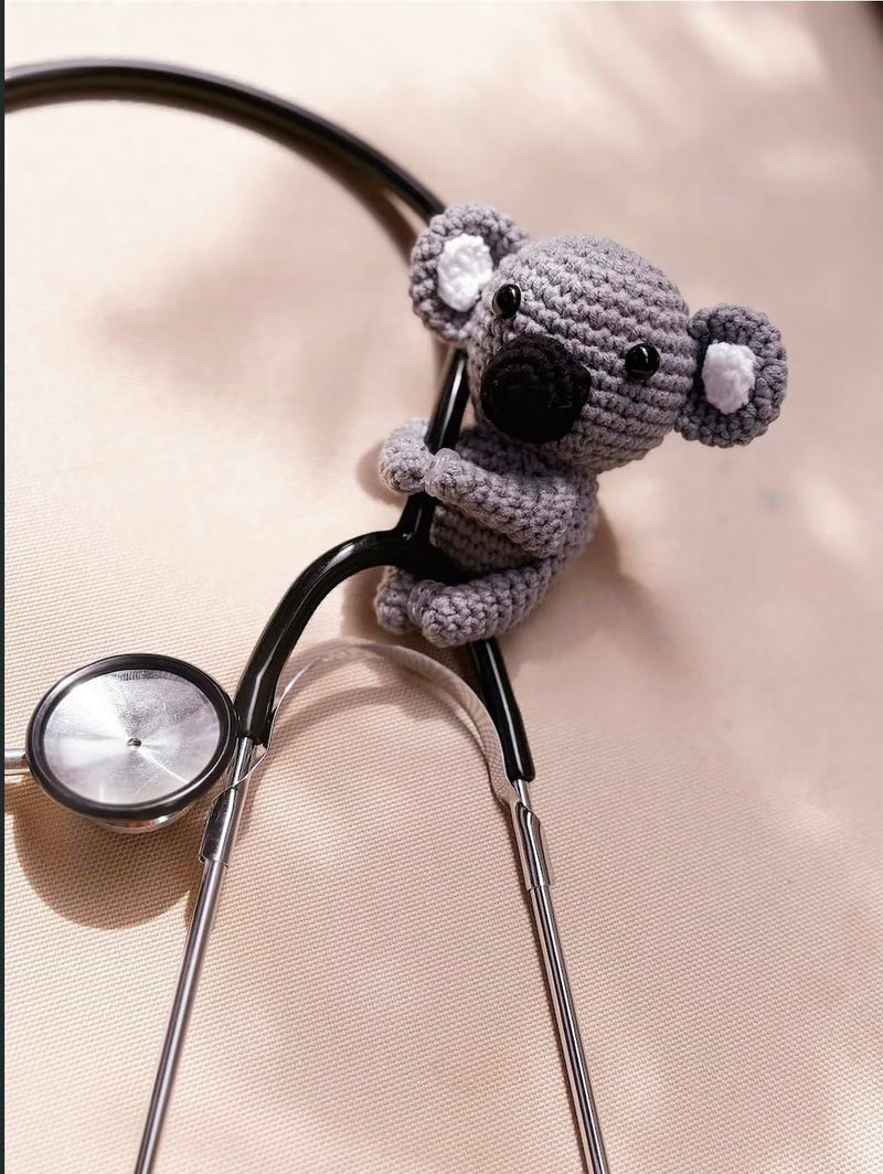 Handmade Crochet Koala Stethoscope Accessories Charm – Cute & Comfortable for Pediatricians and Nurses