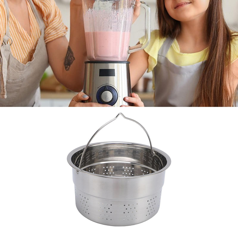 Steamer Basket, Steaming Pot for TM5 and TM6 Machines Food Processor Steaming Basket, Stainless Steel Kitchen Tool Strainer Steamer Insert Rack for Cooking