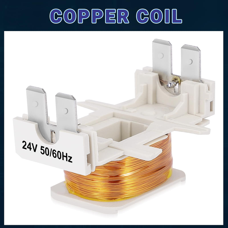 HVAC Motor Contactor, 24V 40 Amp Coil 2 Pole Replacement Relays Compatible with C230B, Air Conditioner, Heat Pump, Refrigeration Systems