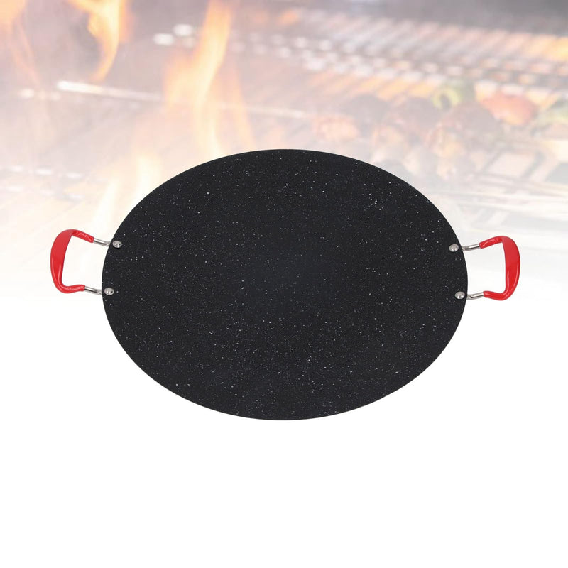 Non Stick Korean Grill Pan, Round BBQ Griddle Pan with Silicone Handle Design, High Temperature, Suitable for Camping, Outdoor Barbecue (Small 70 X 55 X 45cm / 27.6 X 12.6" x 12.2" x 3.1"