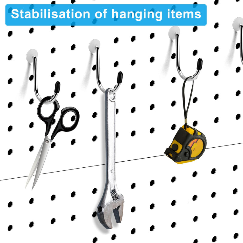 Pegboard Hook Locks, Peg Board Plugs, for Stopping Hooks from Falling Off, 60PCS, Translucent