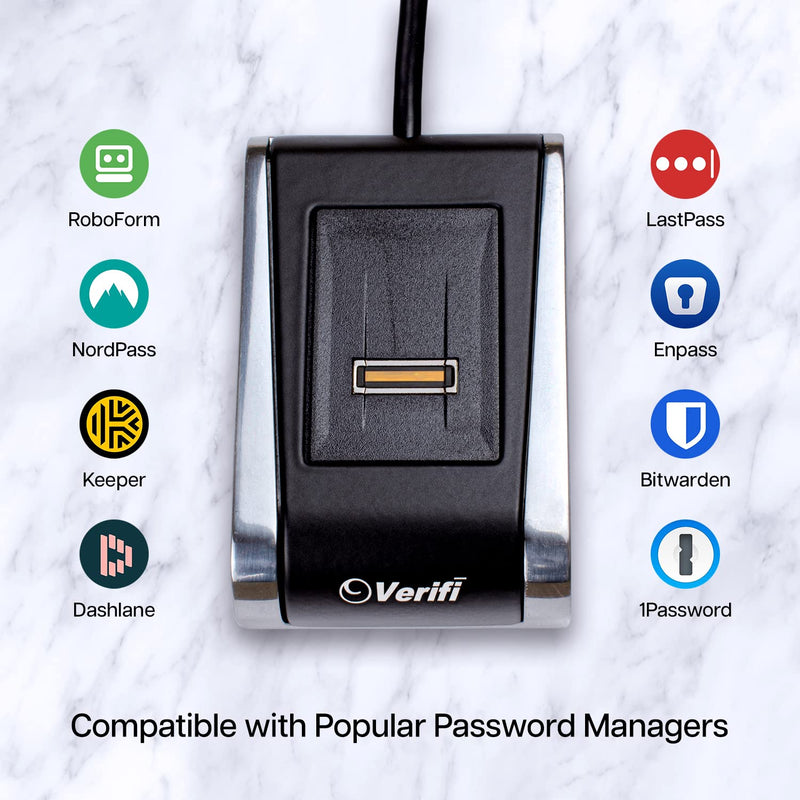 Verifi P2000 Desktop USB Fingerprint Reader - Windows Hello, Windows Password Free Operation