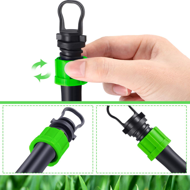 12 Pcs Drip Irrigation Tubing End Cap 1/2 Inch Universal Tubing End Cap Plug Drip Irrigation Coupling Drip Irrigation End Cap Fitting All Brands 16-17mm Drip Tape Tubing Sprinkler System Green